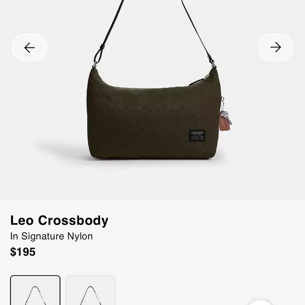 Coach Leo Crossbody Bag in Olive Green